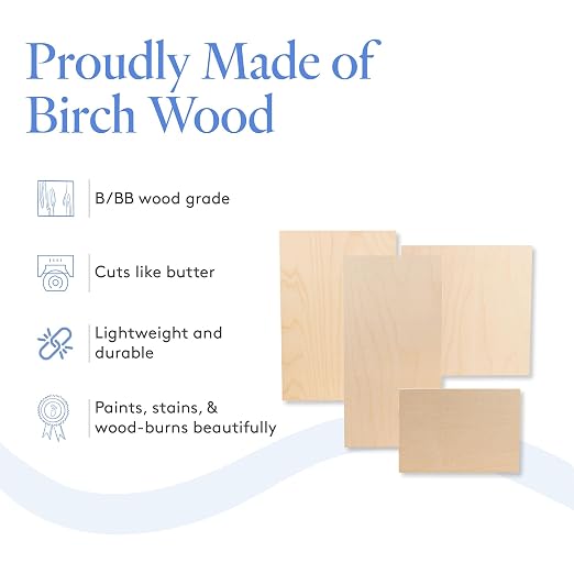 6 mm Baltic Birch Plywood 1/4 x 12 x 18 Inch, Box of 6 B/BB Grade Craft Wood - Image 4
