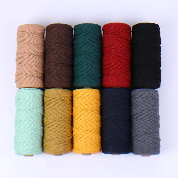Khaki Cotton Cord, 3mm x 109Yards, Craft Cord - Image 7
