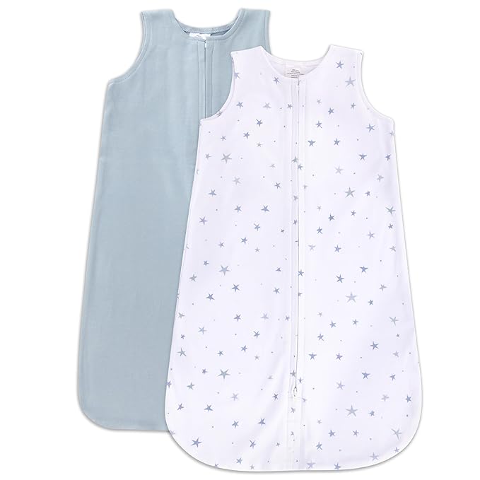 Baby Wearable Blanket - Baby Sleep Sack 100% Interlock Knit Cotton - Sleep Sack 3-6 Months - Comfy Soft Lightweight, 2-Pack Set