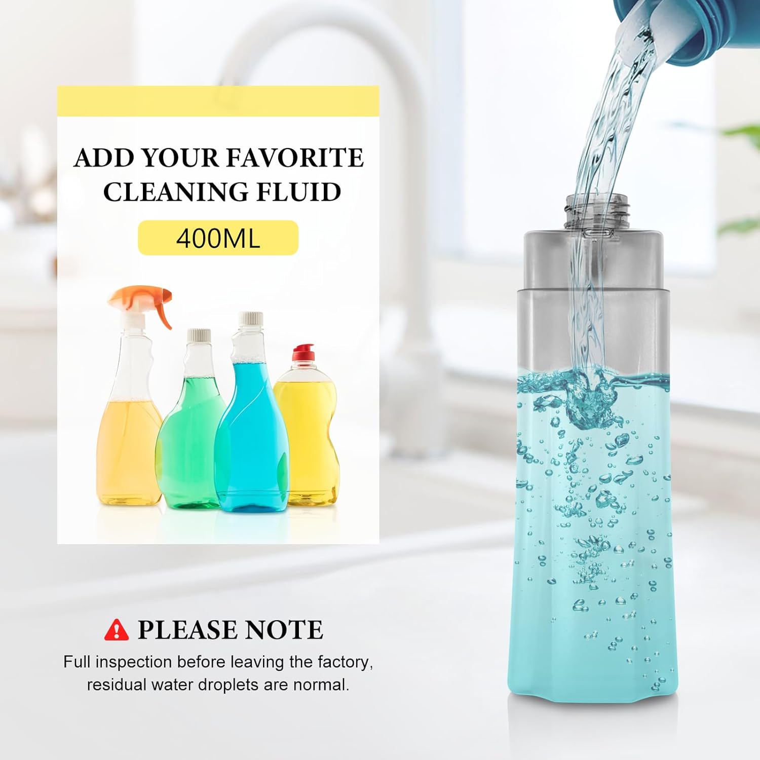 NileHome Spray Mop for Floor Cleaning, Dust Mop with 3 Pcs Washable Pads and 400 ml Refillable Bottle for Household or Commercial Use Wet Mop for Hardwood Laminate Tile Ceramic