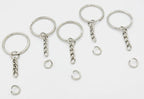 Key Ring with Chain and Open Jump Rings 1 inch, 50 Pack - Image 3