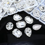 24Pcs Point Back Glass Rhinestones, 18 * 13MM Octagon Shape Faceted Rhinestones - Image 4