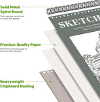 Soucolor Sketch Book 9x12, Drawing Paper Pad 68lb/100gsm Acid-Free | 100 Sheets - Image 2
