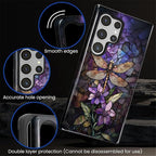 for Samsung Galaxy S23 Ultra Case, Stained Glass Dragonfly Pattern Glossy 2 in - Image 4