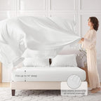 MUXHOMO 7 Pieces Full Comforter Set, Seersucker Bed in a Bag Full Size - Image 3