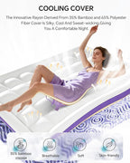 ChiXpace Dual Layer 4 Inch Memory Foam Mattress Topper Queen - Image 6