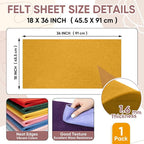 Soft Felt Fabric Sheet 18" x 36", 1.6mm Acrylic Craft Felt, Large Precut Sheet - Image 3