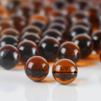 CYS EXCEL Amber Glass Gemstone Vase Filler Aquarium Round Marble Beads - Image 3