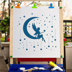 GORGECRAFT Moon Goddess Logo Stencil Reusable Star Wall Painting Template Large - Image 5
