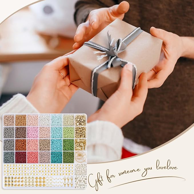 TEXGIZRLY 3mm Seed Bead for Bracelets Making Friendship Bracelet Making Kit | - Image 6