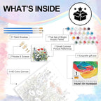 Yezavesu Flower Framed Paint by Numbers Kit - Image 4