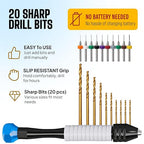 Micro Drill Bits Set with Pin Vise Hand Drill Manual, Jewelry Drill Kit - Image 2