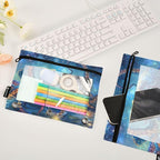 Octopus Galaxy Pencil Pouch for 3 Ring Binder, 2 Pack Waterproof Pencil Bags - Image 5