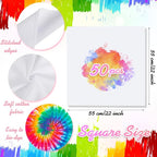Chumia Cotton White Bandana for Tie Dying Bulk Blank Solid Handkerchiefs Unisex - Image 2