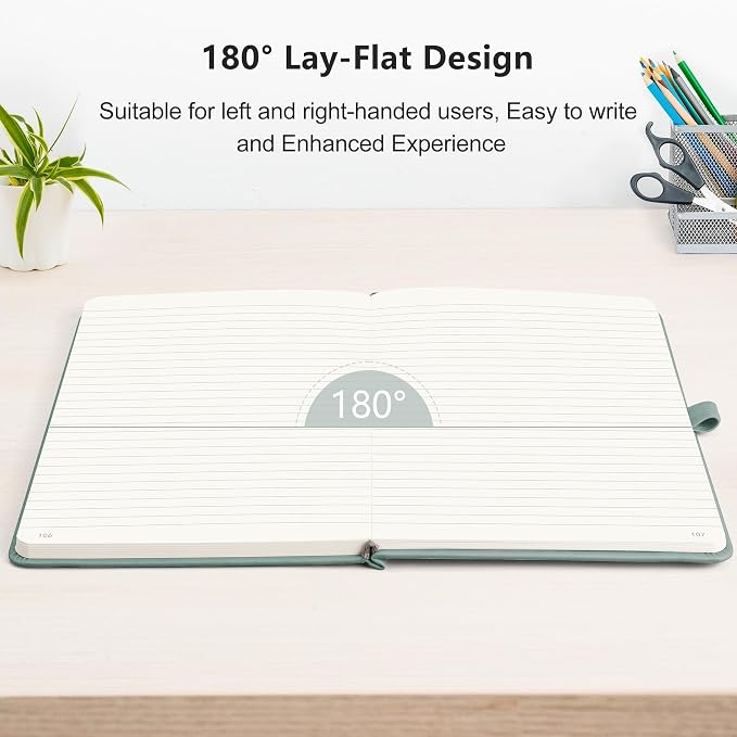 RETTACY Lined Journal Notebook, 192 Numbered Pages, A5 Size | Leather Hardcover - Image 7