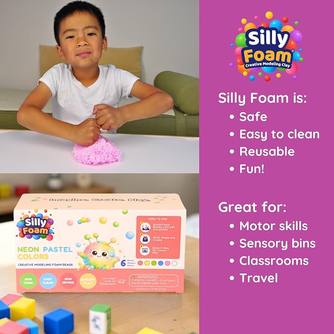Silly Foam, Creative Modeling Foam Beads, No-Slime No-Mess, Arts & Crafts - Image 7