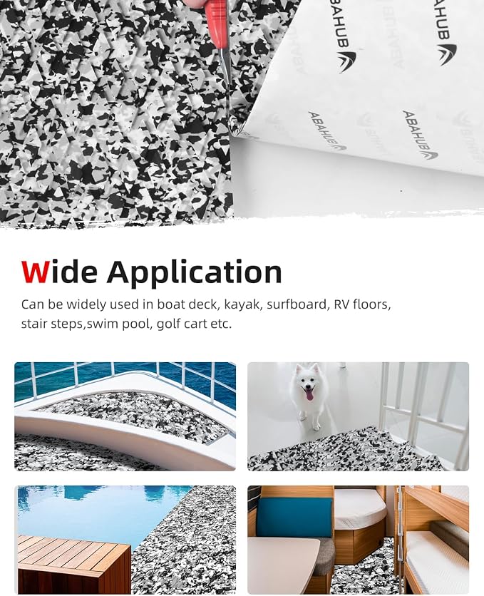 Abahub EVA Foam Boat Flooring Self-Adhesive Decking Surfboard Traction Pad | - Image 5
