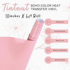 Tintnut Bridal Rose Heat Transfer Vinyl, 10inx6ft Iron on Vinyl | Neutral boho - Image 2