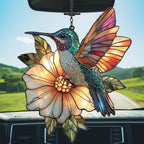 Hummingbird Mosaic Style Acrylic Suncatcher Stained Glass Effect Window Car - Image 5