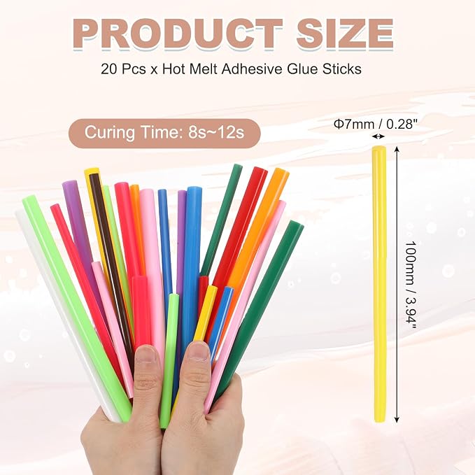 PATIKIL Hot Glue Sticks for Glue Gun, Light Yellow - Image 2