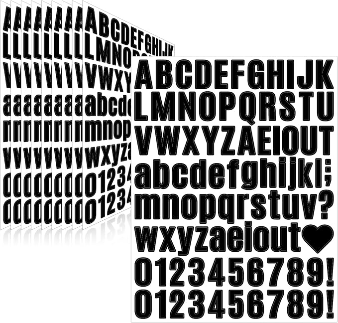 Letter Stickers, Mailbox Numbers, 1 Inch Waterproof Vinyl Alphabet | 1 Inch by Llewyn
