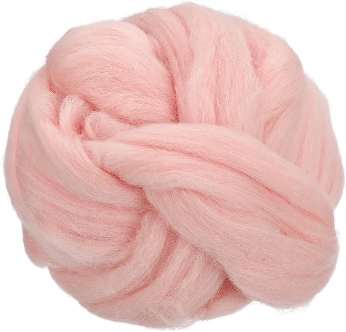 uxcell Needle Felting Wool, 8.5 Oz Nature Fibre Wool Yarn Roving by uxcell