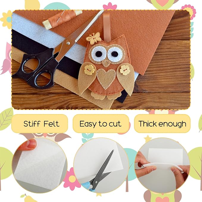 10Pcs Felt Sheets Fabric, 1mm | Polyester, - Image 6
