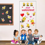 JarThenaAMCS Valentine' s Day Bee Classroom Door Decoration Bulletin Board Set - Image 5