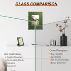 11x14 Picture Frame with Mat for 8x10, Wavy Edge Wooden Real Glass Photo Frame - Image 2