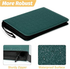 GERMUN 3 Ring 9 Pocket Zipper Card Binder, 720 Double Sided Standard PU Trading - Image 6