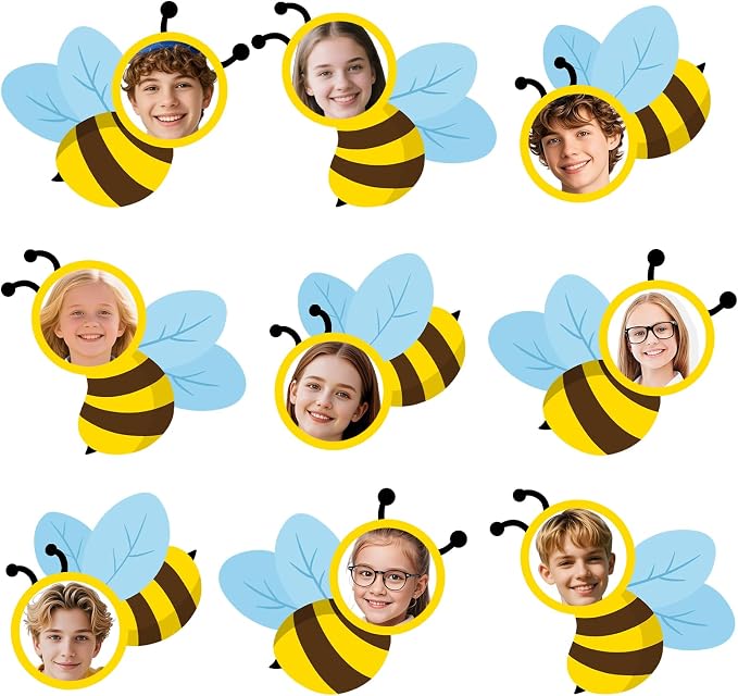 54Pcs Bee Cutouts for Bulletin Boards Decorations, DIY Bee Classroom Cut Outs by PAIVSUN