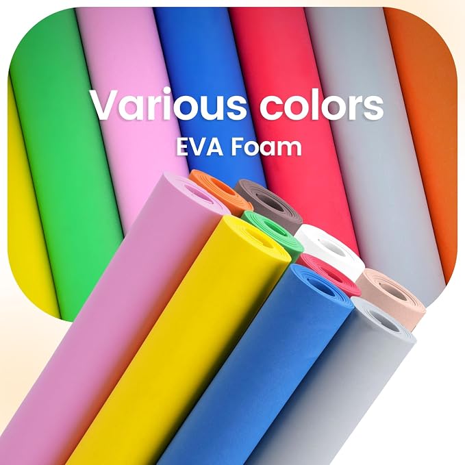 Do²ping Beige Eva Foam Sheets roll, 2mm eva Craft Foam 49''x13.5'' High Density - Image 6