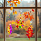 AUEKIV Suncatcher Kit 32 Sets Fall Leaf Suncatchers Window Art Paint Sun - Image 4