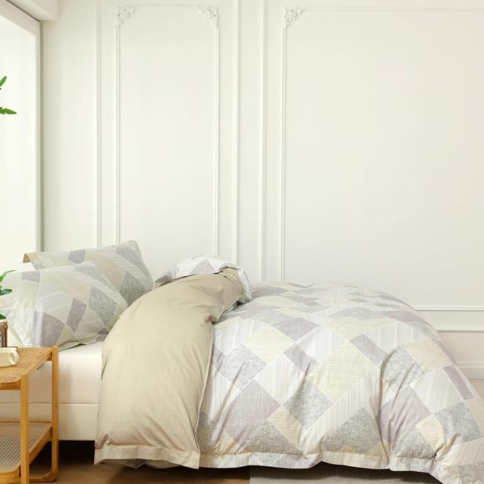 OAITE Duvet Cover Set King Size Floral Pattern Ultra Soft 100% Cotton Duvet - Image 4