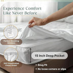 800 Thread Count Queen Sheet Set, 100% Egyptian Cotton Sheets Queen Size Bed Set - Image 3