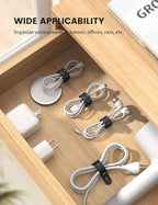 Lamicall 10Pack Reusable Cord Organizer Cable Ties - Image 4