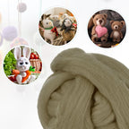 uxcell Needle Felting Wool, 3.5 Oz Nature Fibre Wool Yarn Roving - Image 4