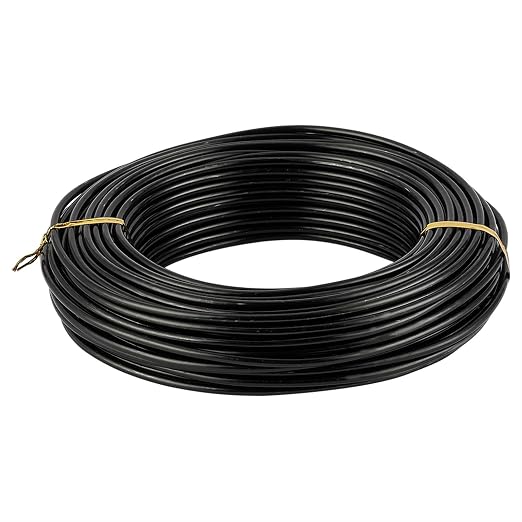 Fashewelry 82 Feet 9 Gauge Aluminum Wire Black Bendable Metal Craft Wire by FASHEWELRY