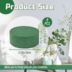 8 Pcs Round Floral Foam, Florist Plant Foam Block - Image 2
