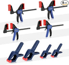 WORKPRO 8-Piece Clamp Set for Woodworking, Light-Duty Quick-Change by WORKPRO