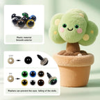 TOAOB 140pcs 8mm Colorful Plastic Safety Eyes Craft Eyes - Image 3