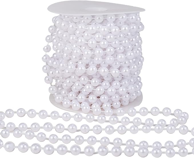 8mm Crafts Faux Pearl Beads Garland Pearl Bead Roll Strand of Pearls to - Image 2
