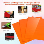 Adrattnay Orange Acrylic Sheets, 1/8 Thick - Image 5