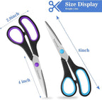 6 Pcs 8” Scissors, Sharp Stainless Steel Comfort Grip - Image 5