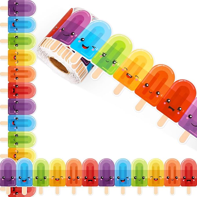 FYSUIMU 65.6 Ft Summer Bulletin Board Borders Ice Cream Border Classroom by FYSUIMU