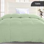 Utopia Bedding Twin Comforter Duvet Insert, Quilted Sage Green Comforter - Image 3