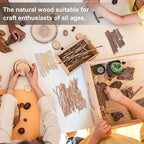 MECCANIXITY 30Pcs 7.9" Natural Wood Log Sticks, 0.2" to 0.4" Dia Wooden Craft - Image 4