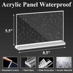 Acrylic Sign Holder 8.5 x 5.5, 8 Pack Double-Sided Standup Table Top Clear Sign - Image 4