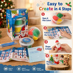 Air Dry Clay for Kids, 4 Christmas Mini Modeling Clay Sets, DIY Snowman Model - Image 3