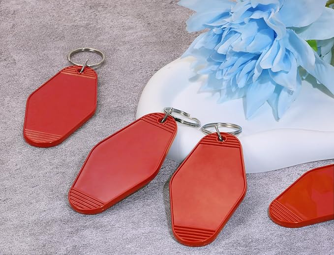 8PCS Motel Keychain Blank Hotel Key Tags Holder - Image 3